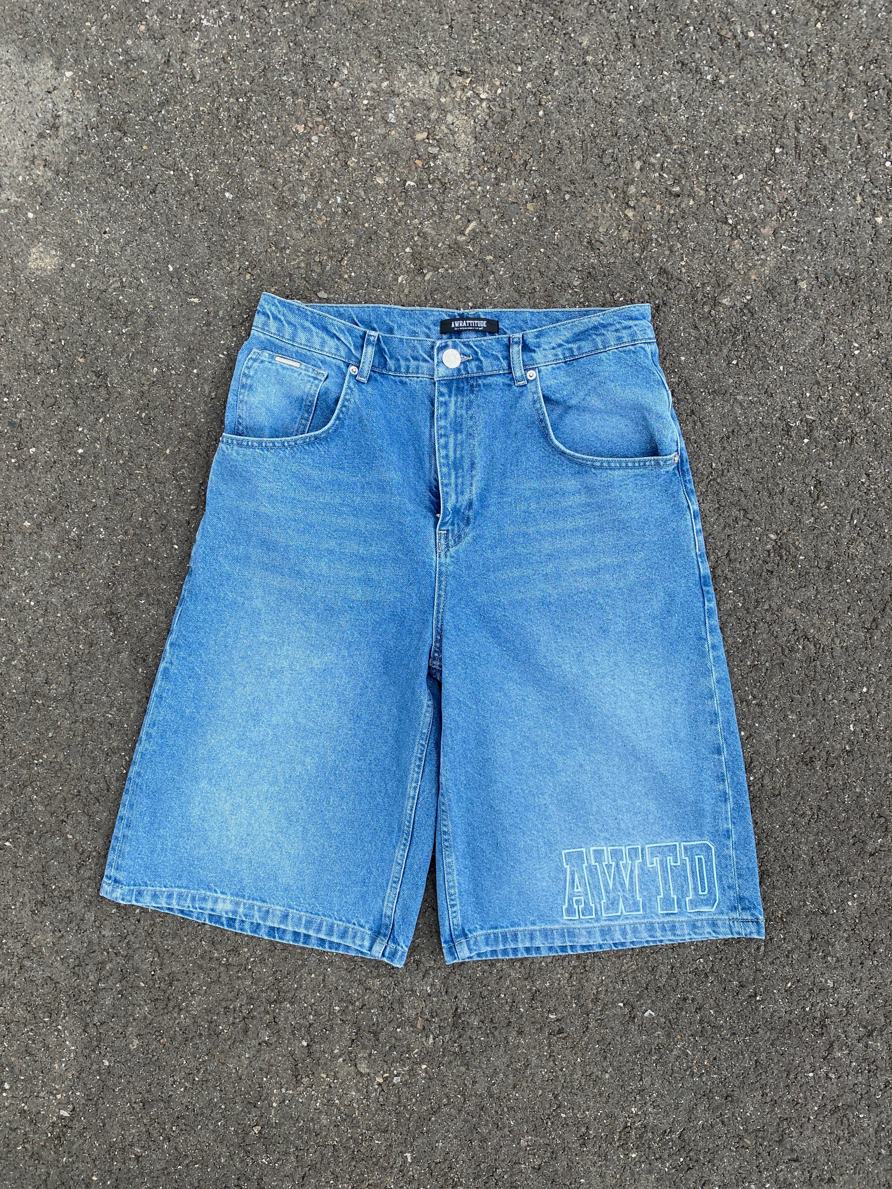BAGGY JORT AWTD BLUE